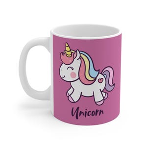 Leuke eenhoornmok - grillige 11oz koffiekop voor eenhoornliefhebbers, verjaardagscadeaus voor kinderen, magisch interieur, leuke verzamelobjecten, theemok