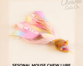 Seasonal Mouse Cat Wand Refill Toy | Clip On Teaser Lure | Lure & Rod Kit Available | Chew Attachment