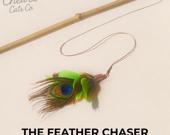 Feather Chaser Cat Toy | Wand Refill Attachment | Feather Teaser for Cats | Interactive Hunting