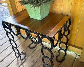 ヴィンテージ ハンドペイント ネストテーブル 3点セット 花柄