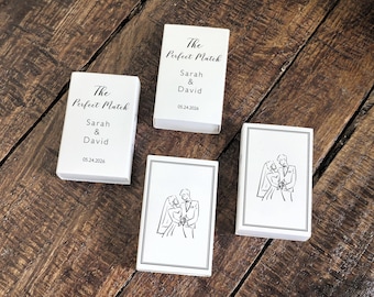 The Perfect Match Matchbox, Wedding Matches Favors, Double-Sided Wedding Match box, Bridal Shower & Bachelorette Gifts Matchbooks for Guests