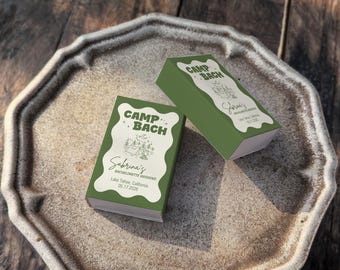 Boîtes d'allumettes pour célibataire de camping, Cadeaux du week-end Camp Bach, aménagement tente et forêt, allumettes glamping, cadeaux de fête dans un chalet, douche nuptiale