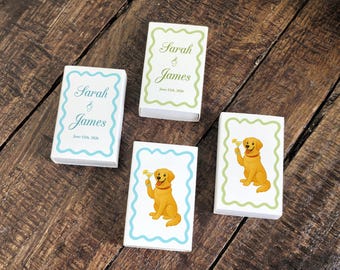 Custom Wedding Matchboxes, Personalized Dog Matches, Dog Cheers Pet Matchboxes, Bridesmaids Favors, Bulk Matchboxes for Wedding Guest