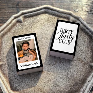 Dirty Thirty Club Matchboxes, Custom Photo Birthday Favors, Vintage 1995 Birthday Decor, 30th Birthday Party Keepsakes, Milestone Matches image 16