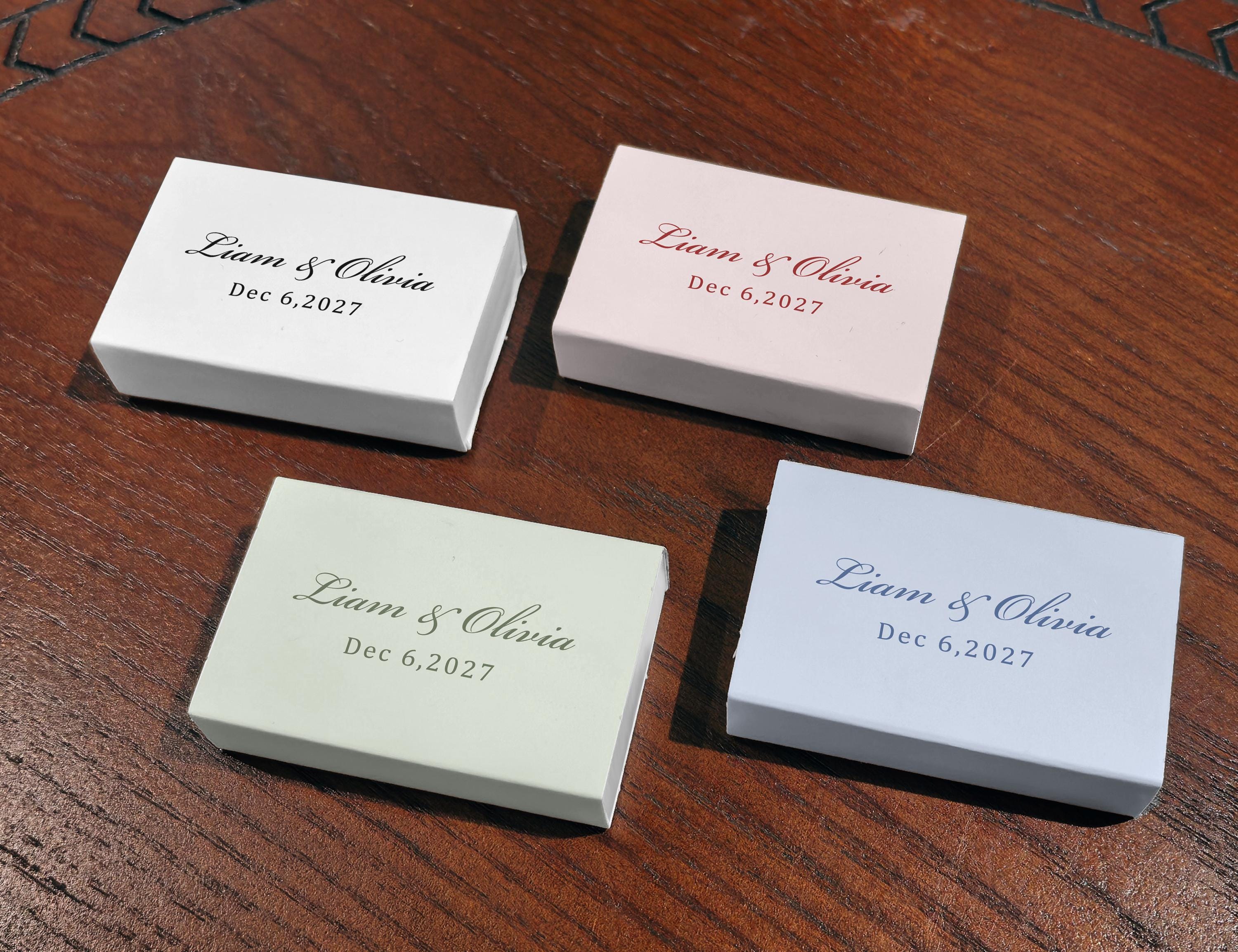 Personalized Wedding Matches Custom Matchbox Favors Tandem Bicycle Just ...