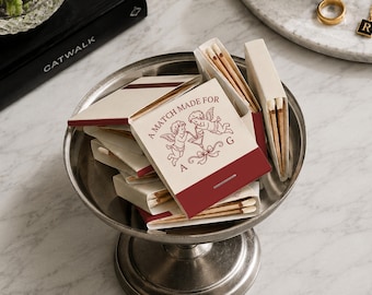 Custom Wedding Matchbooks Favors Personalized Martini Couple Match Boxes Engagement Party Decor Elegant Bridal Shower Keepsakes