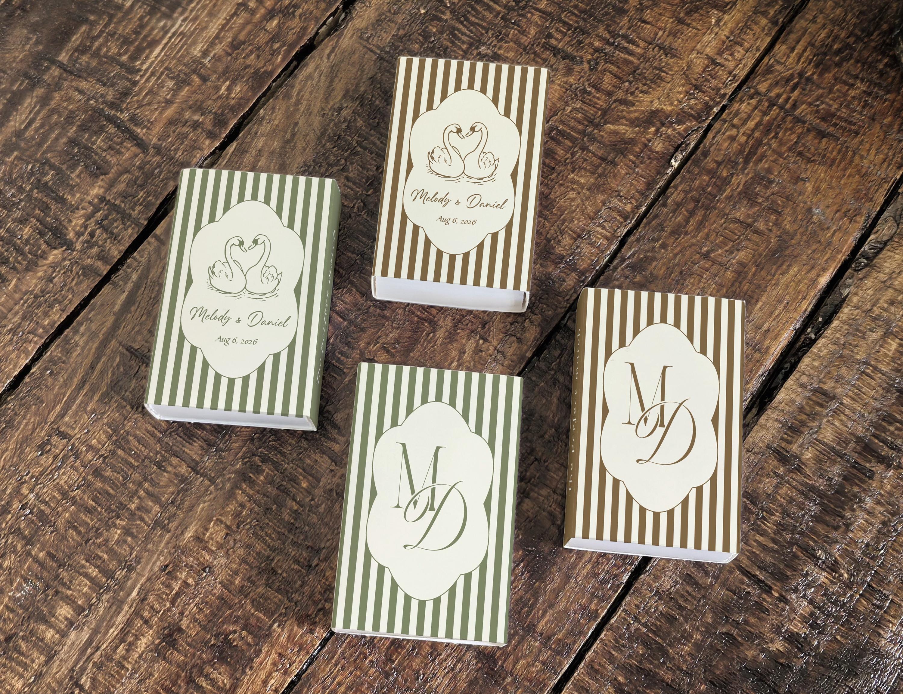 Vintage Swan Monogram Matchbooks