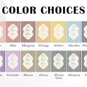 Peut inclure: Un nuancier pr&eacute;sentant quatorze cartes rectangulaires &agrave; rayures verticales de diff&eacute;rentes couleurs, notamment rose, rouge, bordeaux, orange, jaune, bleu ciel, bleu marine, violet, lavande, marron, vert, vert for&ecirc;t, gris et noir.