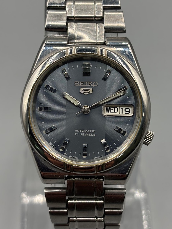 Seiko 5 Automatic 7S26-00X0 Gray Men's Watch Japan Made - Etsy