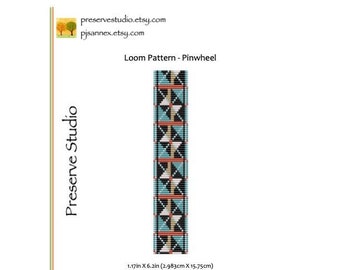 Loom, Bracelet Loom Pattern, Bead Pattern, Delica Bead Pattern, Loom Pattern Santa Fe