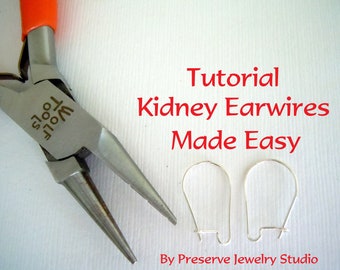 Beading Tutorial, Ear Wire Tutorial, Kidney Ear Wires, How to make ear wires, DIY Ear Wires, Wire Tutorial