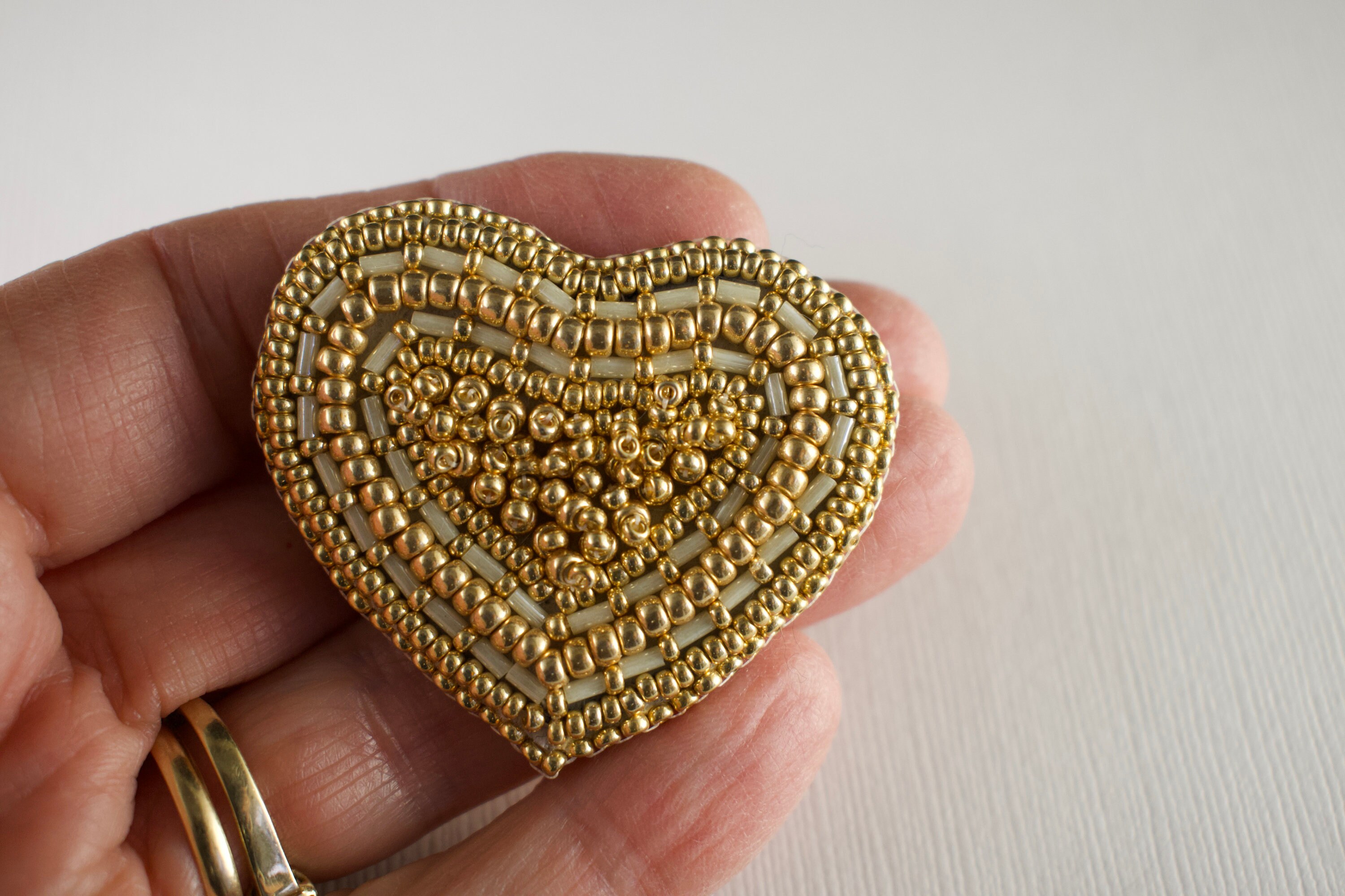 Beading Tutorial, Bead Embroidery Tutorial, Beaded Heart Pin, Valentine