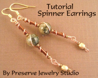 Wire Wrap Earring Tutorial, Wire Wrap Tutorial, Seed Bead Earring Pattern, Earring Pattern, Earring Tutorial