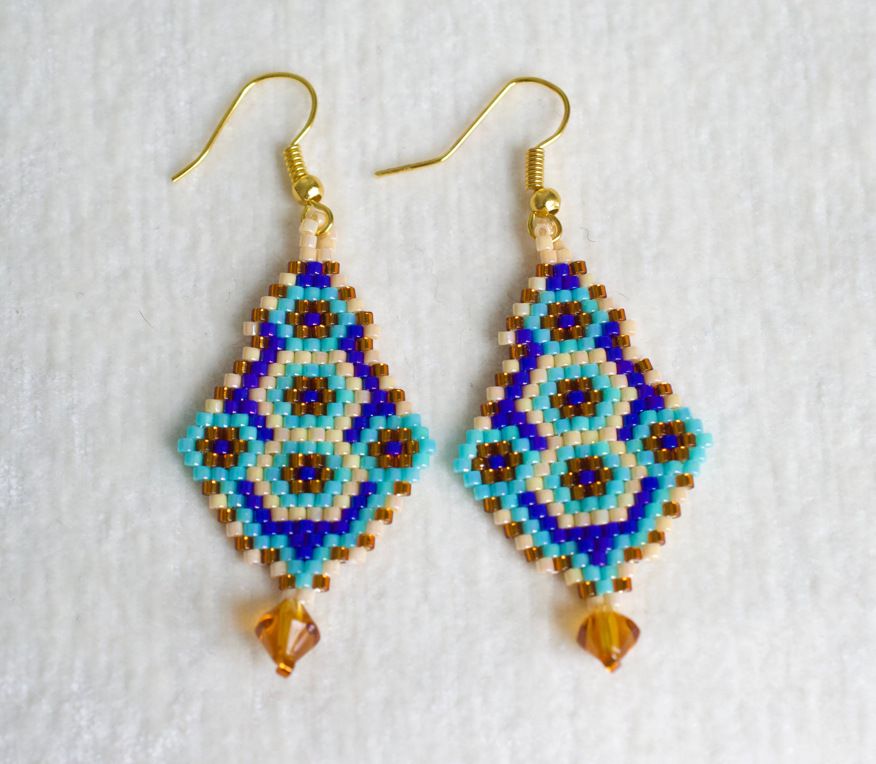 Delica Seed Bead Earring Pattern - Etsy