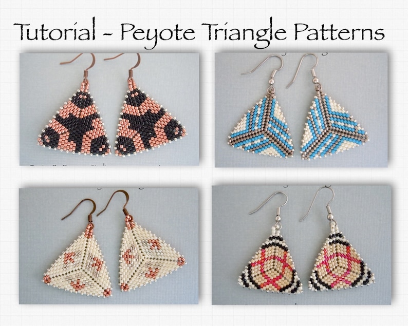 Peyote Triangle Pattern Beading Tutorial Seed Bead Patterns Etsy
