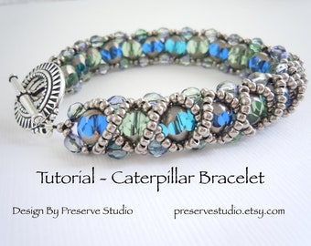 RAW Bracelet, Right Angle Weave, Caterpillar Bracelet, Bracelet Tutorial, Beaded Bracelet Tutorial, DIY Bracelet, Beaded Bracelet, Gift