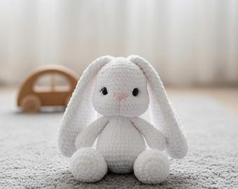 Cute Bunny Amigurumi PDF Pattern | Crochet Rabbit Plush Tutorial | Long Ear Bunny Toy Pattern | Easy Beginner-Friendly | Easter Crochet Gift