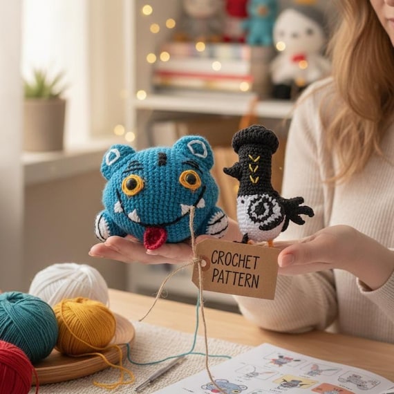 Crochet Derpy Tiger & Sussie Pattern PDF | Kpop Demon Hunters
