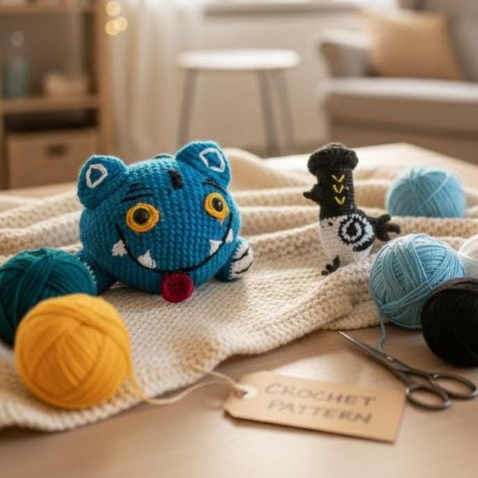 Crochet Derpy Tiger & Sussie Pattern PDF | Kpop Demon Hunters