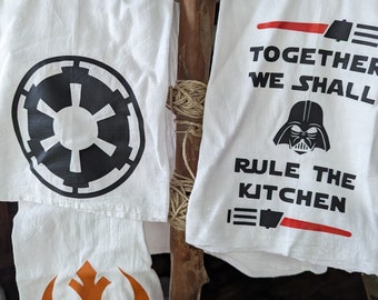 100% Cotton Customized Star Wars Themed Flour Sack Towels - Main Image