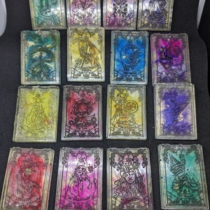 Handmade Resin Mini Tarot Card Keychains or Pendants