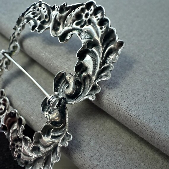 Antique Victorian Solid Silver Wreath Brooch | c.… - image 4