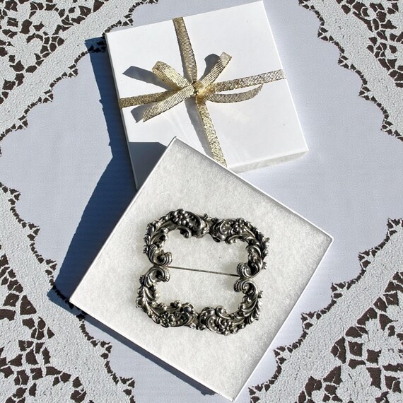 Antique Victorian Solid Silver Wreath Brooch | c.… - image 3