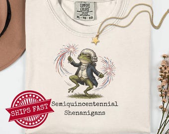 Comfort Colors Retro American 250th Anniversary Tshirt Funny Frog Retro Tee USA Independence Day Shirt Semiquincentennial Tee 1776-2026