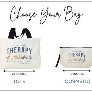 Personalized Occupational Therapy Tote Bag Custom OT Gift Occupational Therapist Canvas Tote OT Student Gift image 2