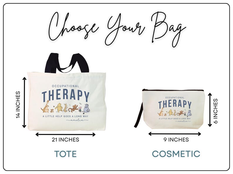 Personalized Occupational Therapy Tote Bag Custom OT Gift Occupational Therapist Canvas Tote OT Student Gift image 2