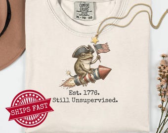Comfort Colors Retro American 250th Anniversary Tshirt Funny Frog Retro Tee USA Independence Day Shirt Semiquincentennial Tee 1776-2026