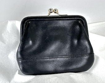 Vintage Coach 7155 Black Change Purse Kisslock - Etsy