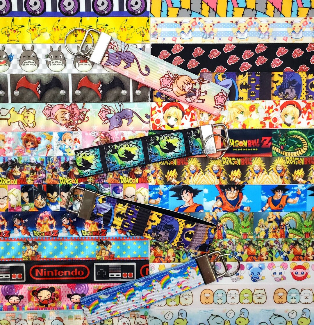 1 Anime and Cartoon Wristlet Keychains Etsy