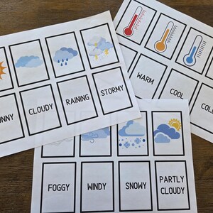 Weather Memory Game Flashcards Printable • Preschool & Kindergarten ...