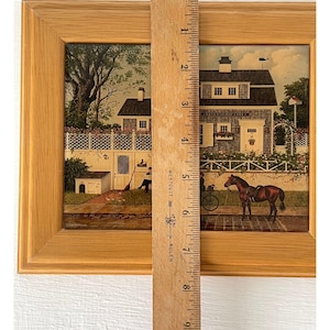 Westcott Ruler Guide Vintage Set of 2 Charles Wysocki Framed Tile Art Pair, Georgina’s ...