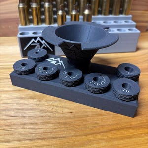 Embudo para polvo, antiestático. 7 cabezales intercambiables incluyen 17, 22, 243/6 mm, 25/6,5 mm, 270/7 mm, 30 y 33. imagen 3