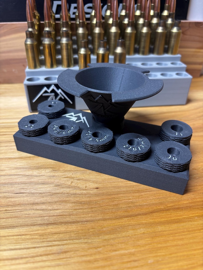 Embudo para polvo, antiestático. 7 cabezales intercambiables incluyen 17, 22, 243/6 mm, 25/6,5 mm, 270/7 mm, 30 y 33. imagen 3