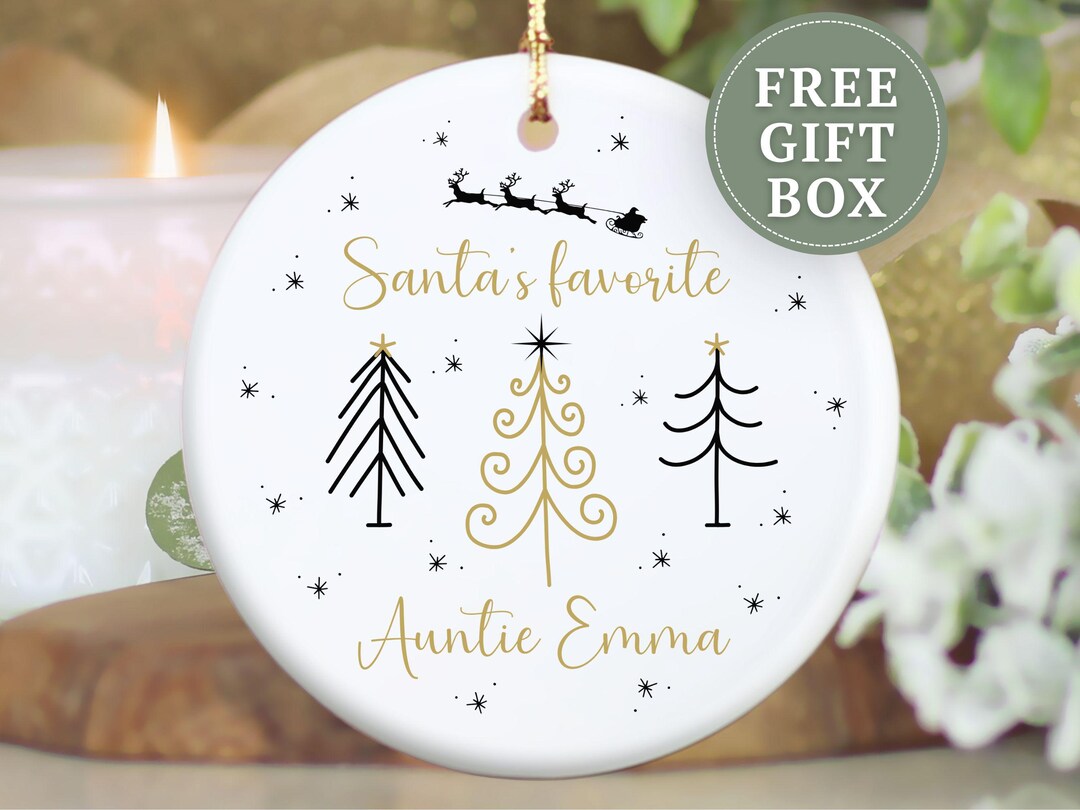 Custom Auntie Ornament, Aunt and Uncle Christmas Ornament Personalized ...