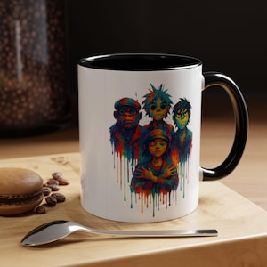 Gorillaz Art Print Coffee Mug: Vibrant Music Lover Drinkware