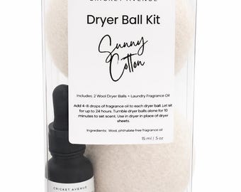 Wool Dryer Balls Set: Natural Fabric Softener with Highly Scented Oil Viral Scents