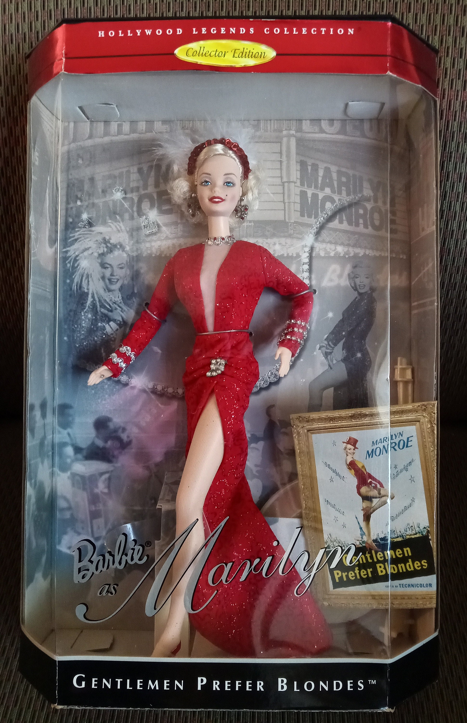 1997 • Barbie as Marilyn Monroe • Hollywood Legends Collection • Gentlemen  Prefer Blondes • 17452 • NRFB • Mattel