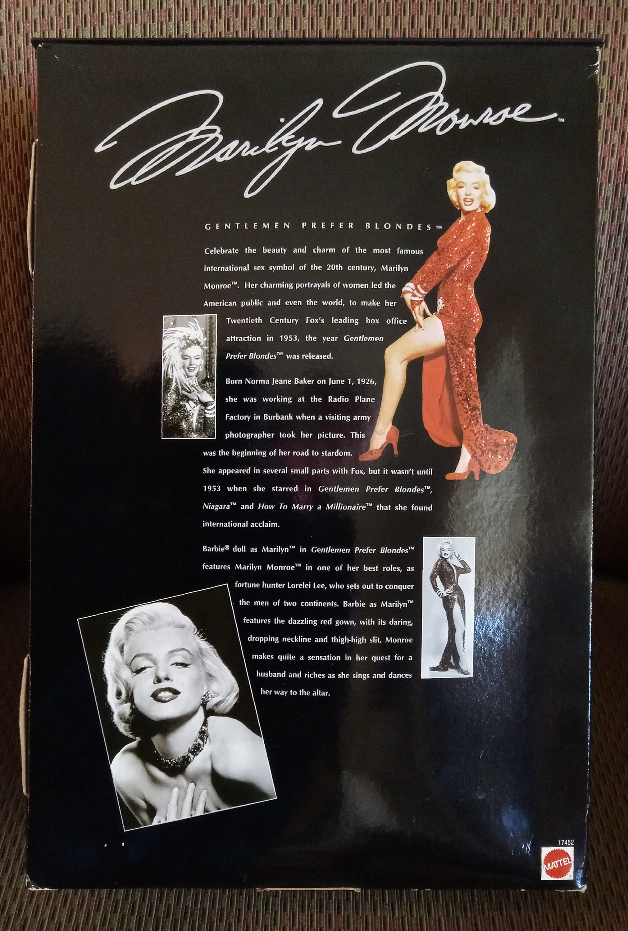 1997 Barbie as Marilyn Monroe Hollywood Legends Collection Gentlemen Prefer Blondes No. 17452 NRFB Mattel - Etsy 1997 Barbie as Marilyn Monroe Hollywood Legends Collection Gentlemen Prefer Blondes No. 17452 NRFB Mattel - Etsy