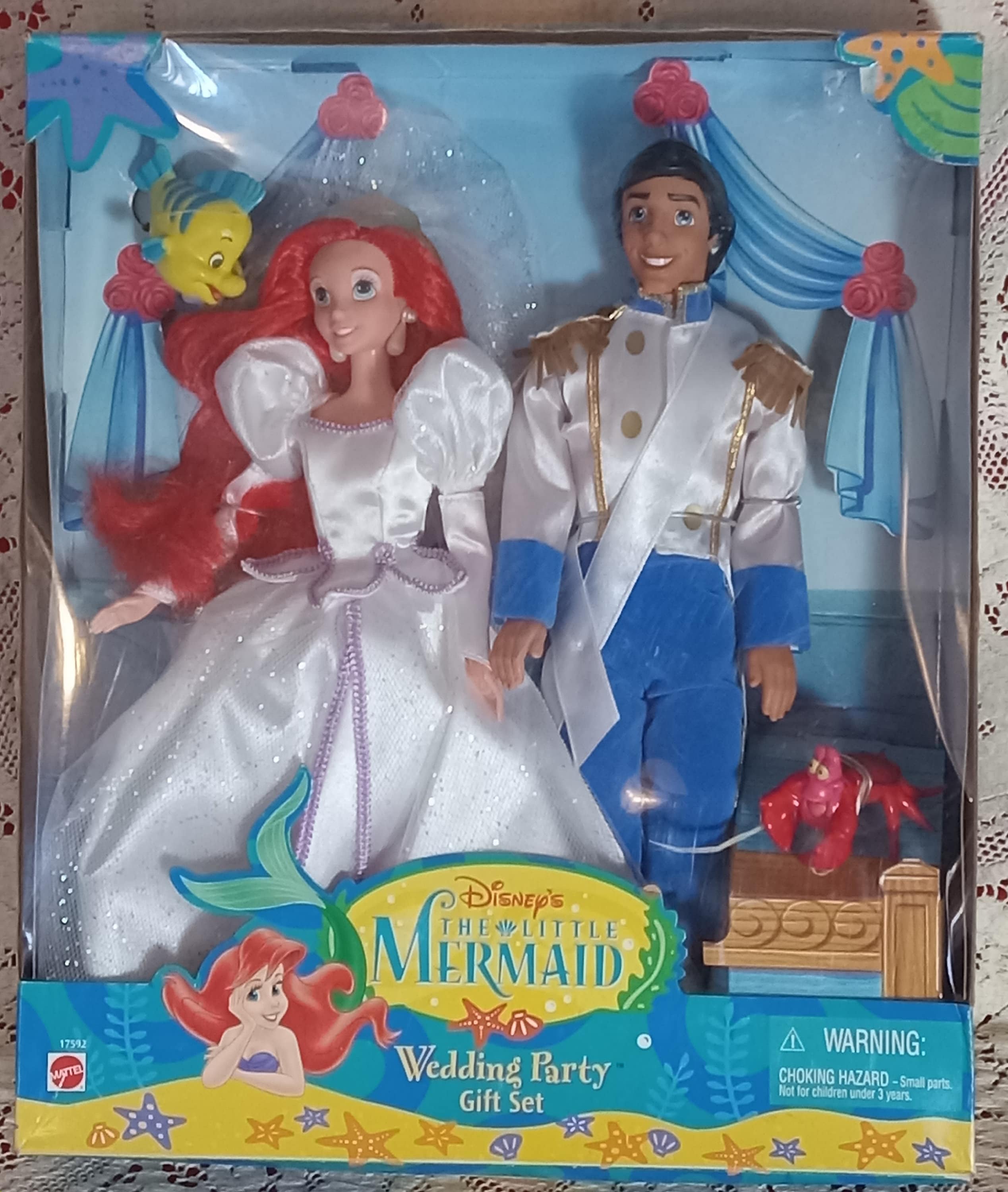 1997 disney Little Mermaid Ariel Prince Eric Wedding Party Gift Set Vintage Mattel NRFB Scarce Etsy UK