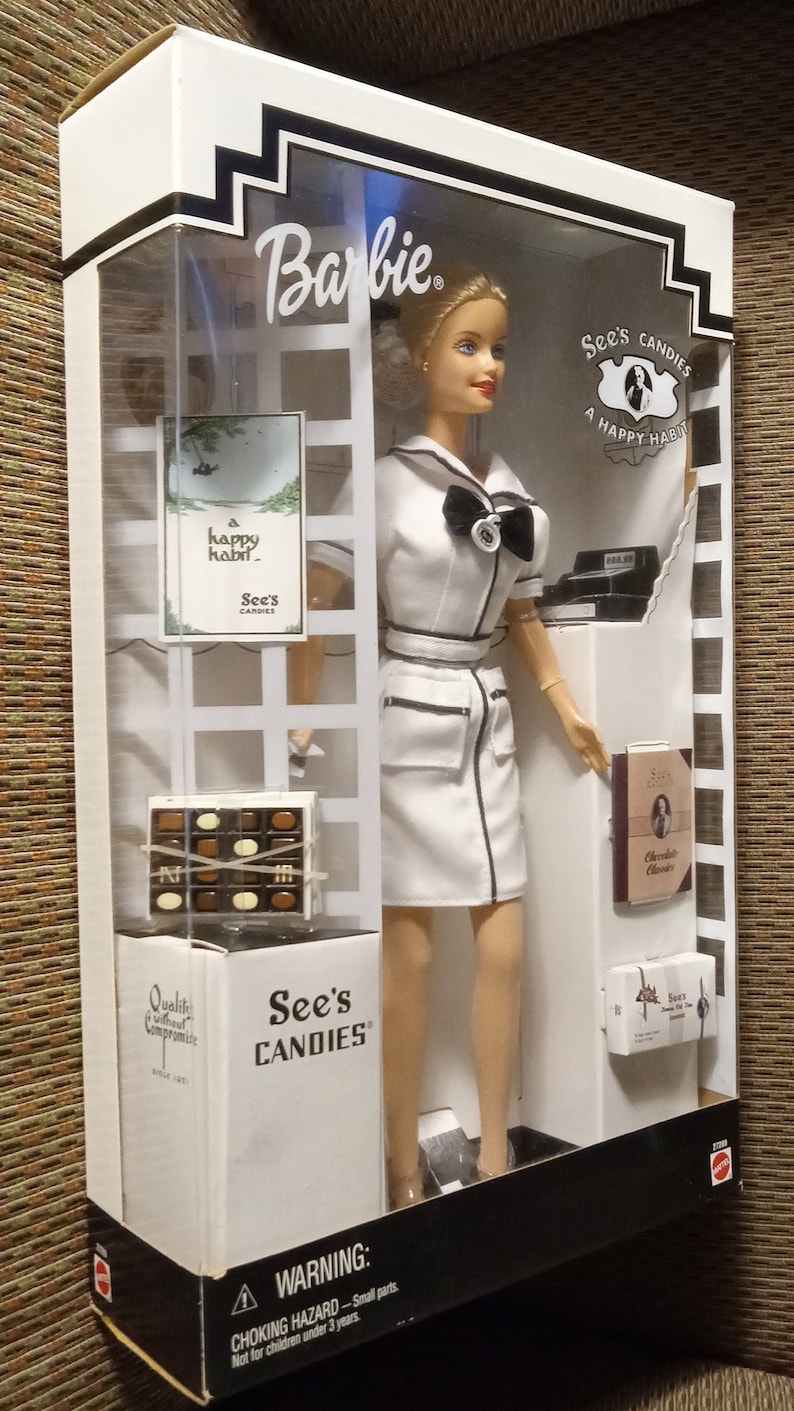 NRFB 1999 Mattel Barbie See's Candies A Happy Habit Doll 27289 Vintage