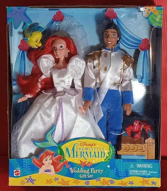 1997 disney Little Mermaid Ariel Prince Eric Wedding Party Gift