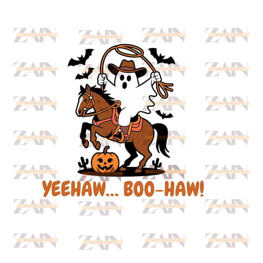 Cowboy Ghost PNG: Funny Halloween Sublimation Art (digital Download) - Etsy