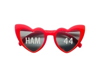 Lewis Hamilton Ferrari Themed F1 Heart Shaped Glasses