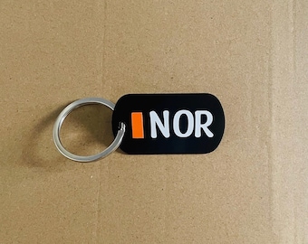 Lando Norris McLaren Themed F1 Keyring
