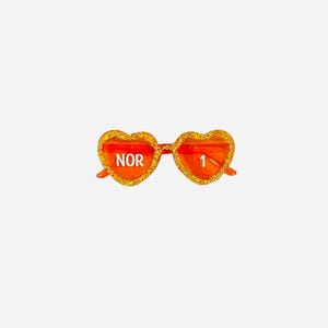Lunettes de soleil scintillantes en forme de coeur Lando Norris McLaren F1