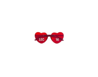 Charles Leclerc Ferrari Themed F1 Heart Shaped Glasses